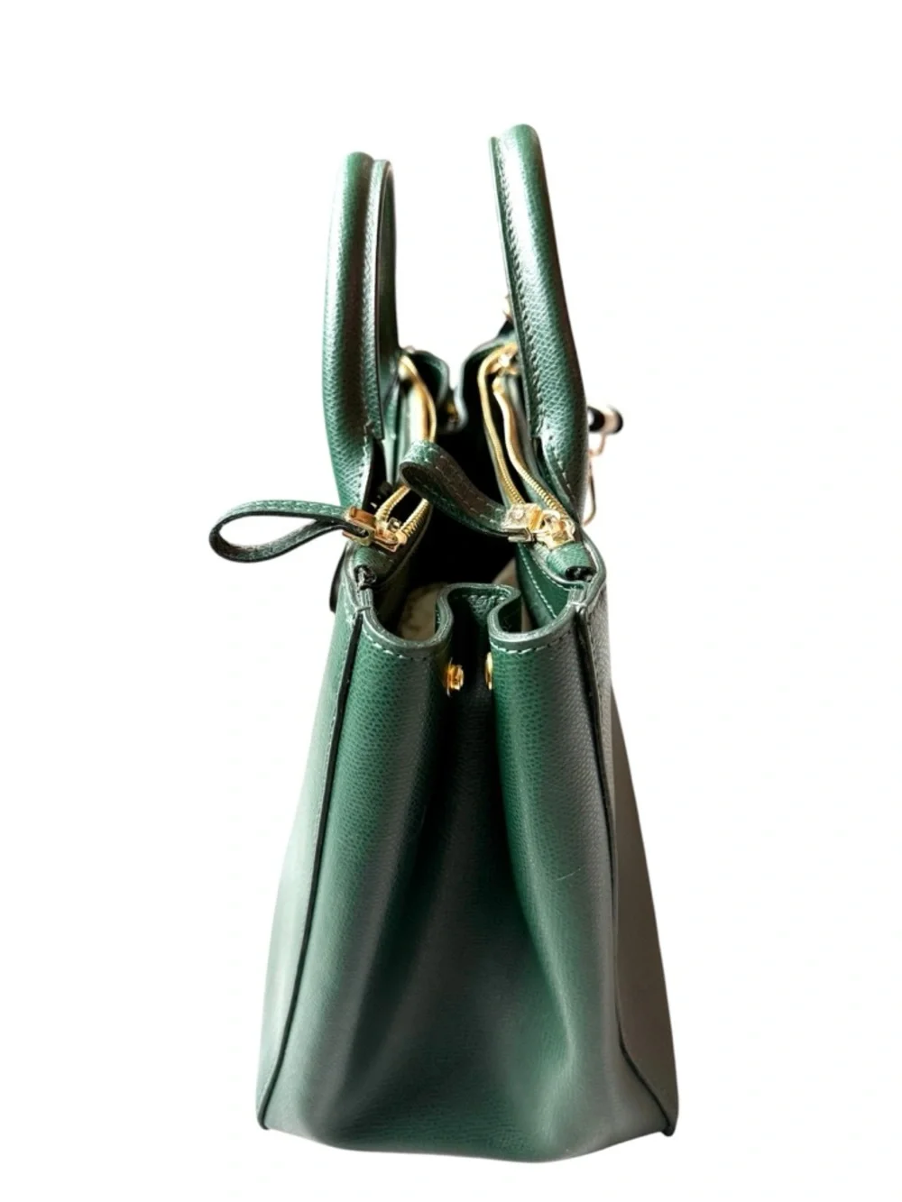 Teddy Blake Bella Vitello Italian Bag avocado dark green forest green NWT - Picture 12 of 16